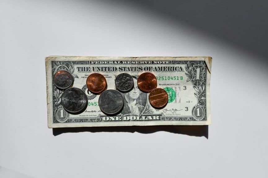 Dollar bill and change found